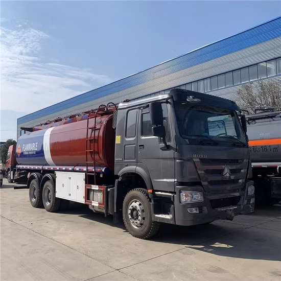 Sinotruk HOWO 6X4 및 6X6 알루미늄 연료 탱크 트럭 12 바퀴 6X6 모두 구동 20000L 18000L 22000L 25000L 연료 운송 18 톤 20 톤 25 톤